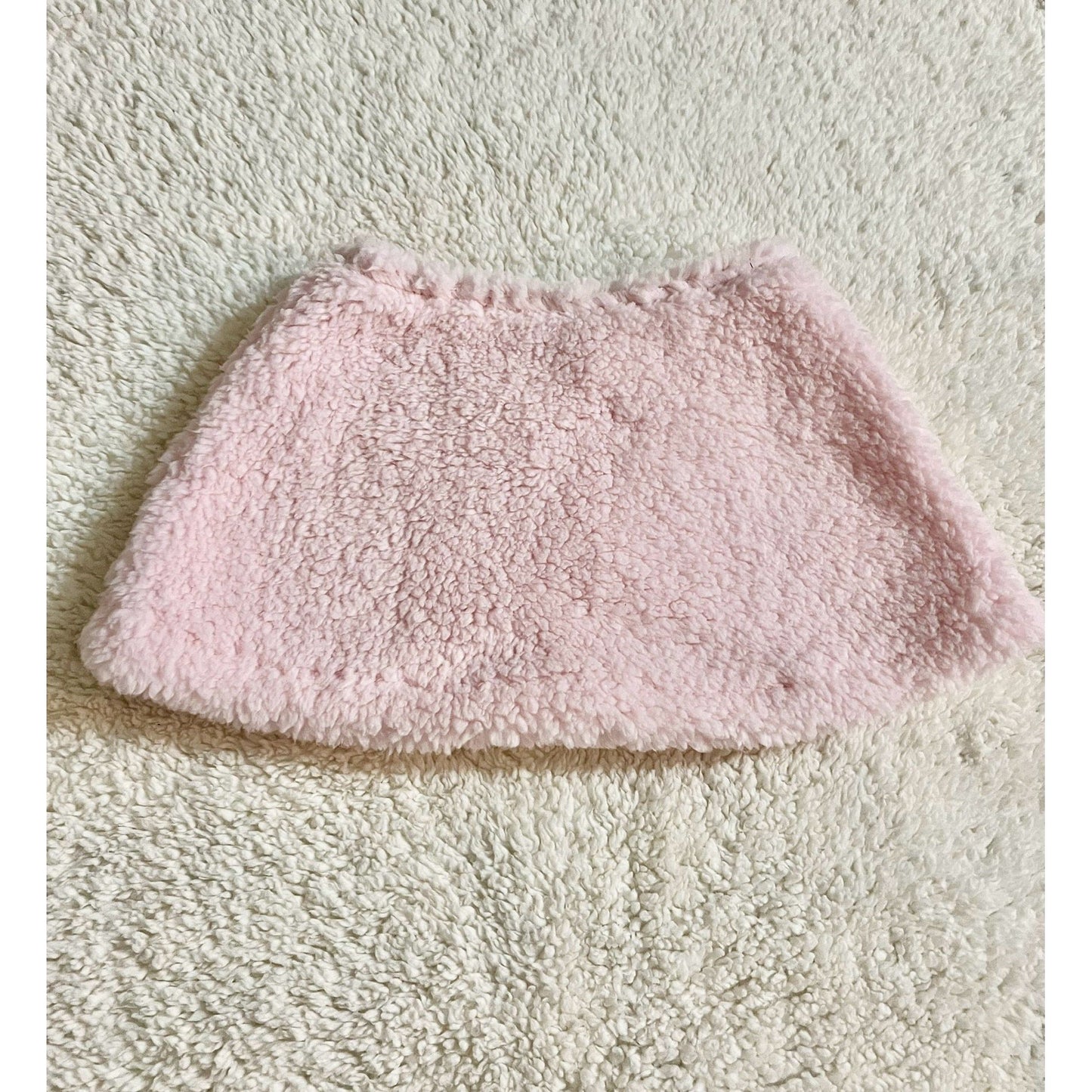 Little Kid Sherpa skirt-light pink