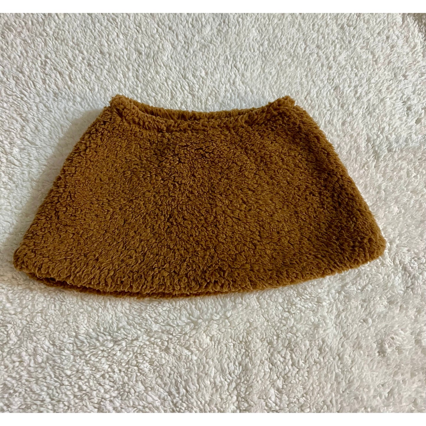 Little kid Sherpa skirt - camel