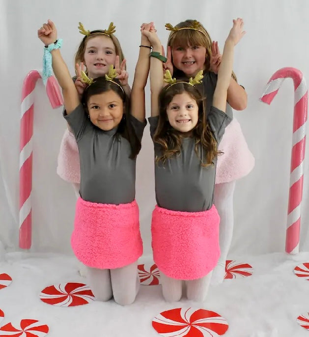 Little kid Sherpa skirt - Barbie pink